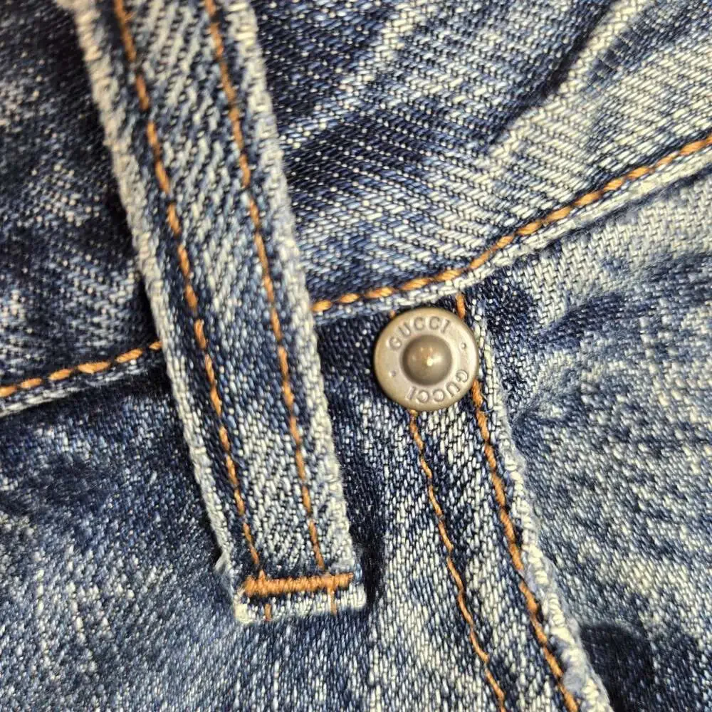 Gucci Skinny Jeans 48 32x26 Cropped Made in Italy Blue Denim Mens Luxury